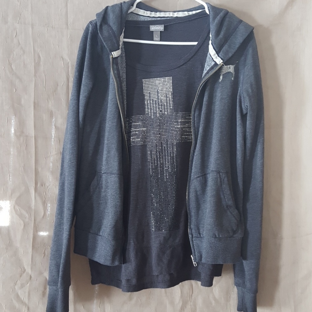 Vanity Top and Pink Zip Up Hoodie